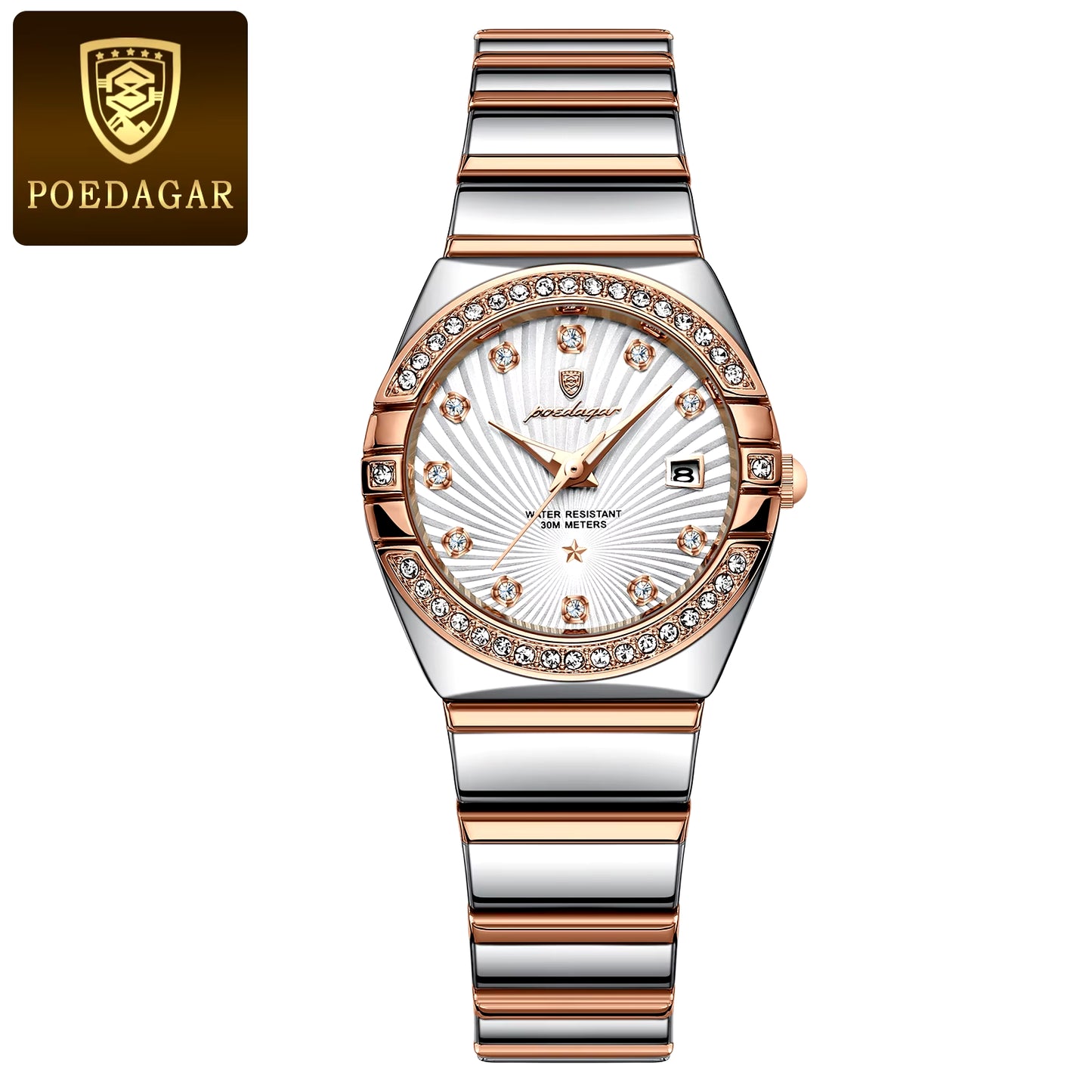 Luxury Woman Wristwatch Waterproof Luminous Date Stainless Steel Watch for Ladies High Quality Quartz Women Watches+Box