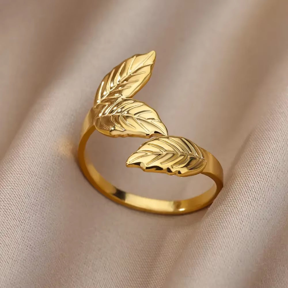 Stainless Steel Rings for Women Aesthetic Heart Gold Color Wedding Ring Waterproof Jewelry Finger Accessories Free Shipping Gift