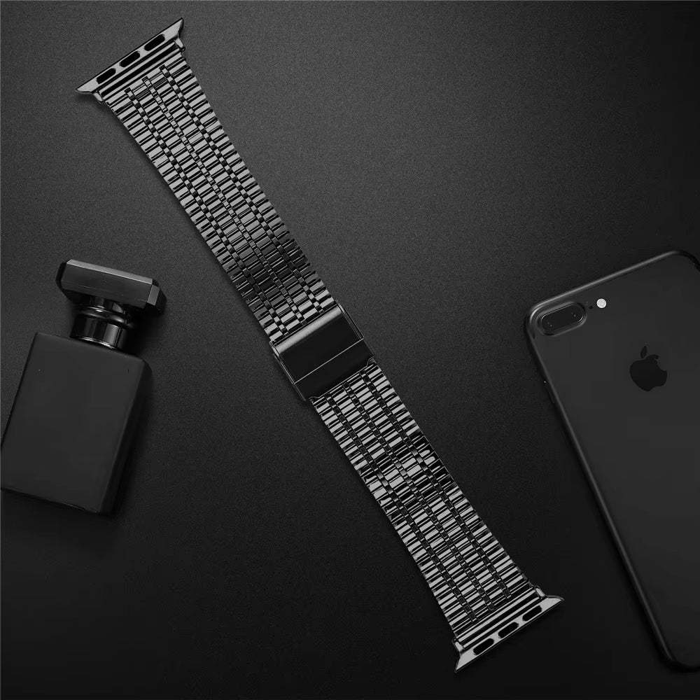 Link Bracelet for Apple Watch 8 7 45Mm 41Mm SE 6 5 4 44Mm 40Mm Band Stainless Steel Strap Iwatch Ultra 49Mm 3 42Mm 38Mm Bands