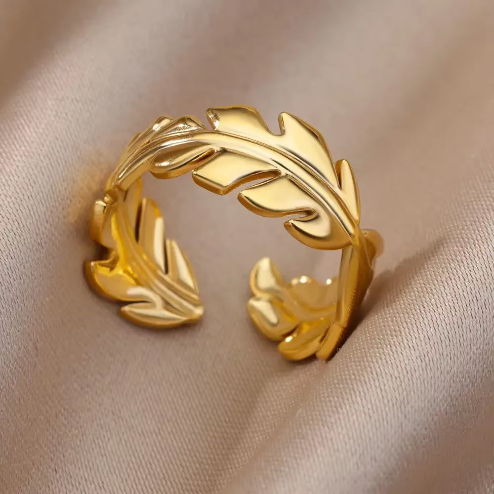 Stainless Steel Rings for Women Aesthetic Heart Gold Color Wedding Ring Waterproof Jewelry Finger Accessories Free Shipping Gift