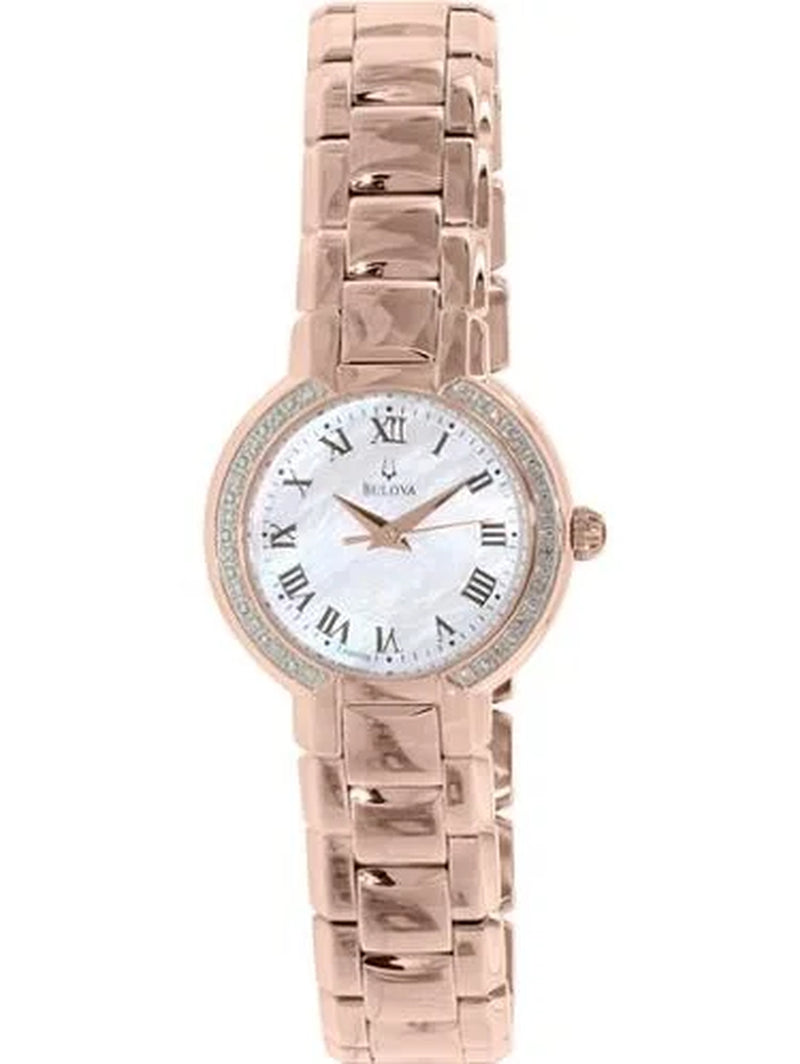 Rose Gold-Tone Diamond Ladies Watch 98R156