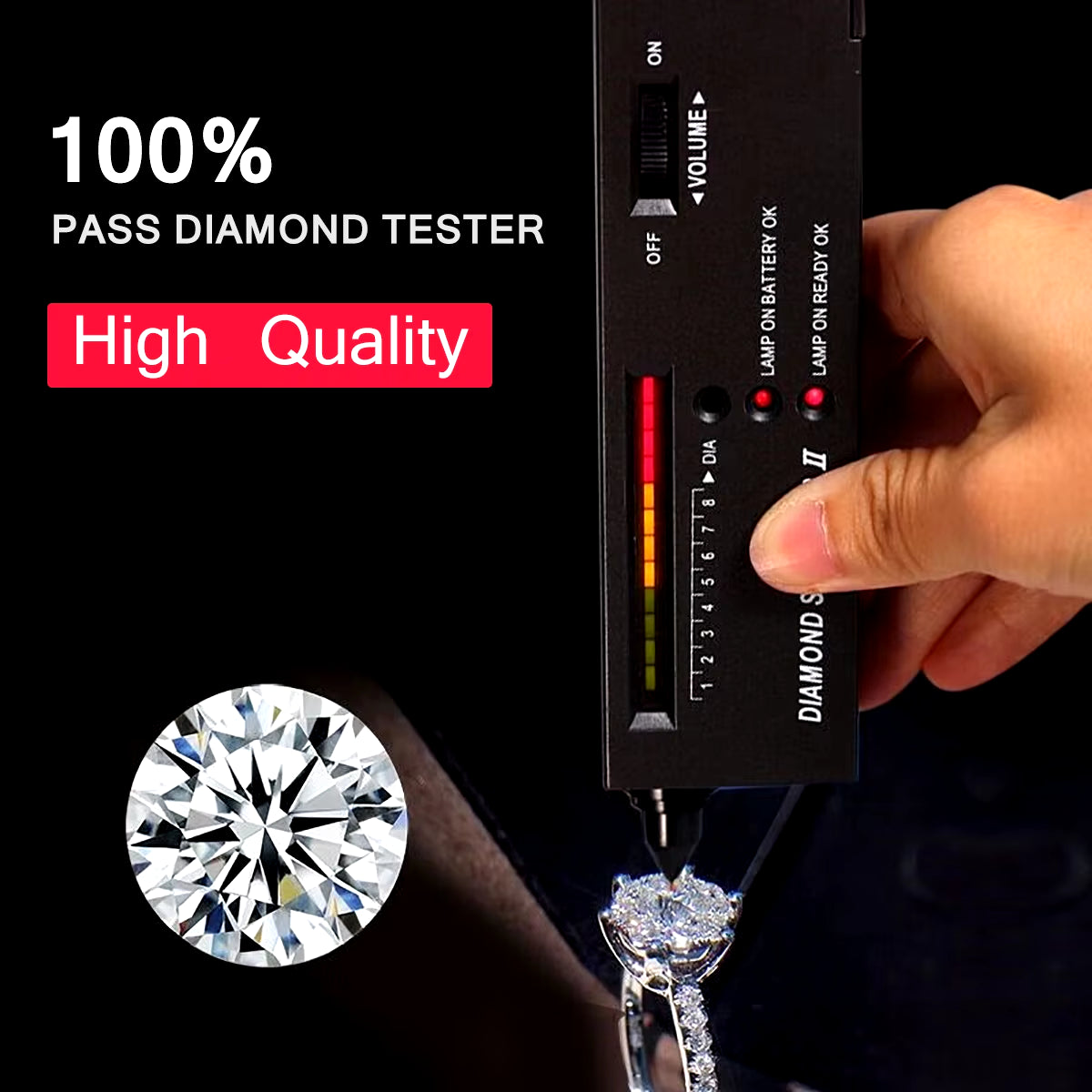 Wholesalers Real 0.1Ct to 10Ct D Color round Cut Certified Moissanite Gems Pass Diamond Test Loose Precious Stones Fast Shipping