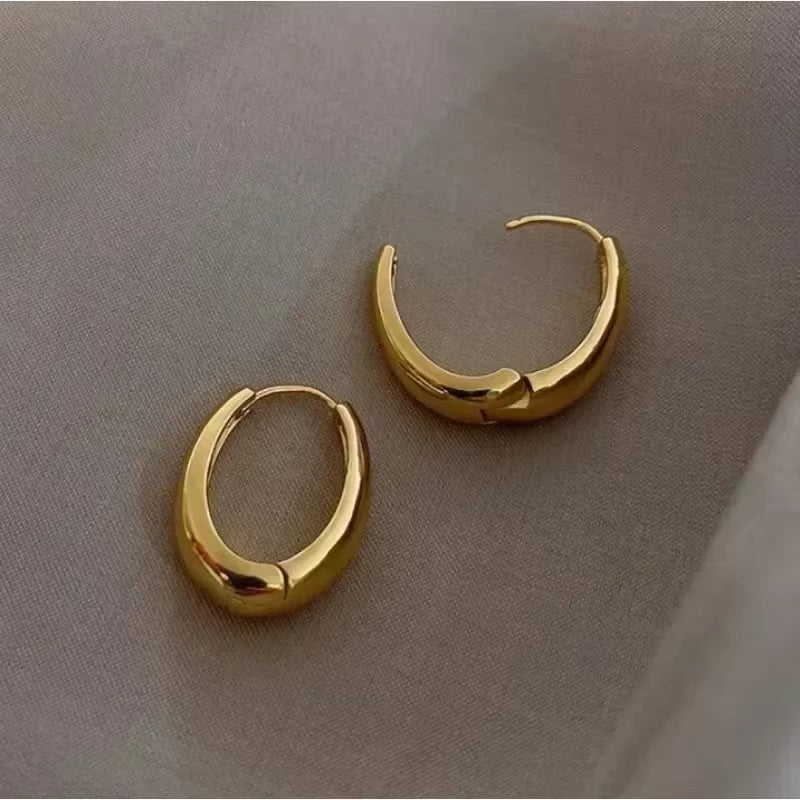 2023 Hot Sale Fashion Metal Hoop Earrings for Woman Vintage Doop Earring Trend Classic Party Wedding Ear Buckle Jewelry Gift